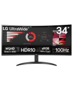 Monitor Profesional Ultrapanorámico Curvo LG 34WR50QK-B 34"/ WQHD/ Negro