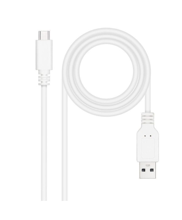Cable USB 2.0 Nanocable  USB Tipo-C Macho - USB Macho/ 480Mbps/ 3m/ Blanco