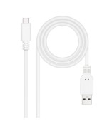 Cable USB 2.0 Nanocable  USB Tipo-C Macho - USB Macho/ 480Mbps/ 3m/ Blanco