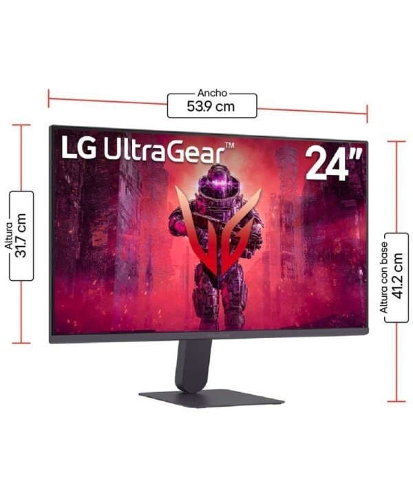 Monitor Gaming LG UltraGear 24G411A-B 23.7"/ Full HD/ 1ms/ 144Hz/ IPS/ Negro