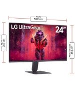 Monitor Gaming LG UltraGear 24G411A-B 23.7"/ Full HD/ 1ms/ 144Hz/ IPS/ Negro