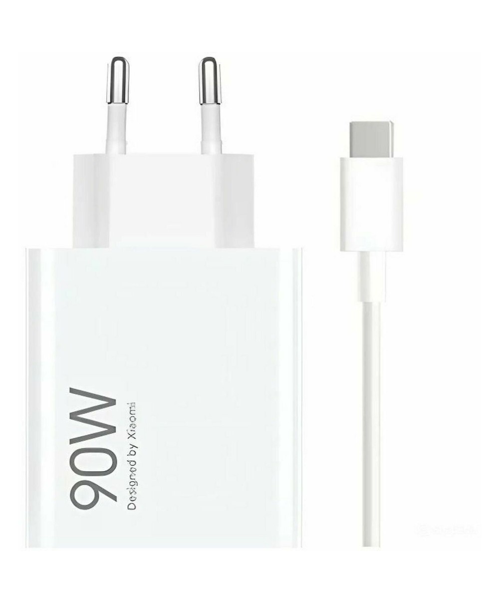 Cargador de Pared XIAOMI 90W HyperCharge Combo (Type-A), Blanco