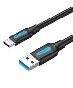 Cable USB 3.0 a Tipo-C Vention 5Gbps/ 2m/ Negro