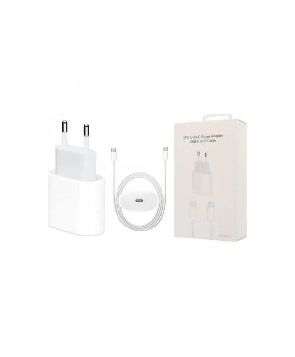 Cargador Usb-C Con Cable Type-C To Type-C Para Series Iphone 16 35W Blanco