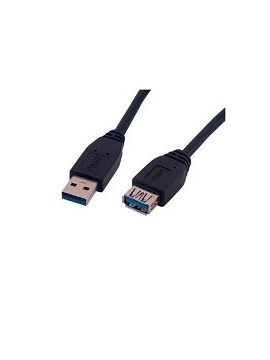 Cable USB 3,0 Prolongador 2M. Negro