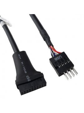 Adaptador USB 3.0 de 20 pines a Conector macho USB 2.0 9 pines Macho