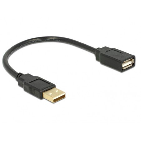 Cable USB Prolongador 15cm Macho-Hembra Usb 2,0