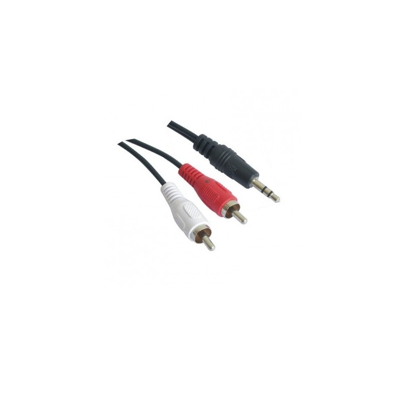 Cable Jack audio stereo a RCA 0,2M