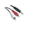 Cable Jack audio stereo a RCA 0,2M