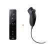 Pack Remote + Nunchuk Negro compatible motion plus