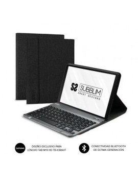 Funda con Teclado Subblim KeyTab Pro BT para Tablet Lenovo M10 HD TB-X306 de 10.1"/ Negra