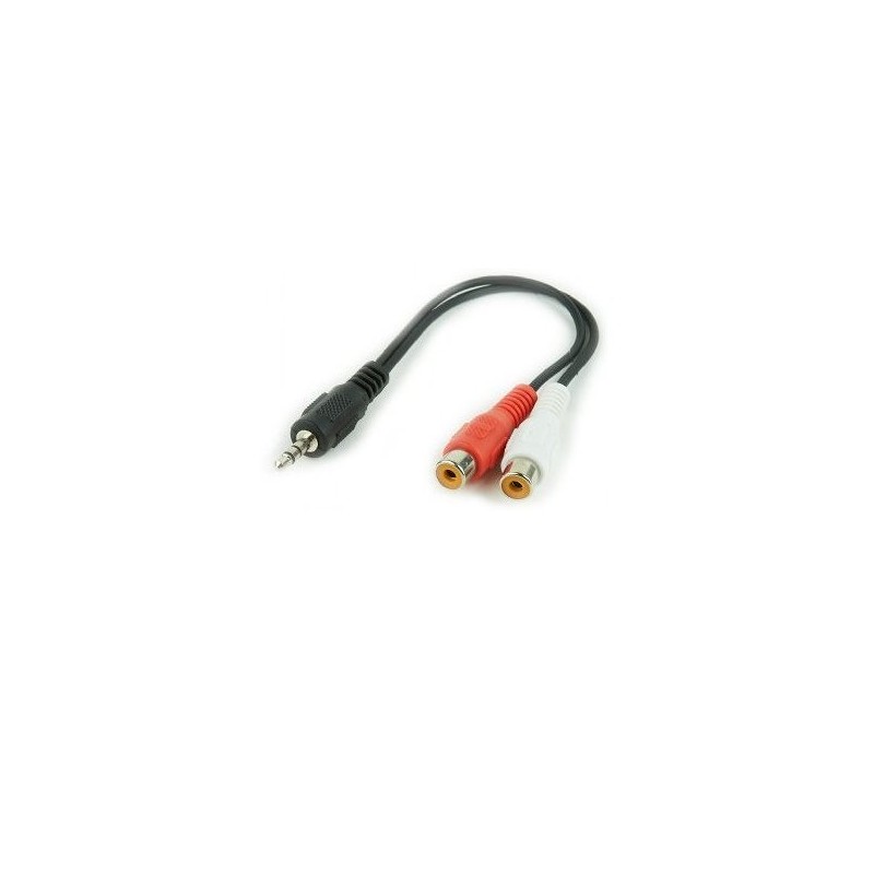 Cable Audio Stereo Jack 3.5-M a 2xRCA-H 0,30M