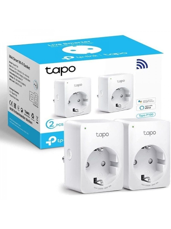 Enchufe WiFi Inteligente TP-Link Tapo P100/ Pack 2