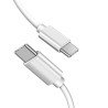 Cable PD Tipo-C a Tipo-C para series Iphone 15/ Macbook 60W 1.5M BLANCO