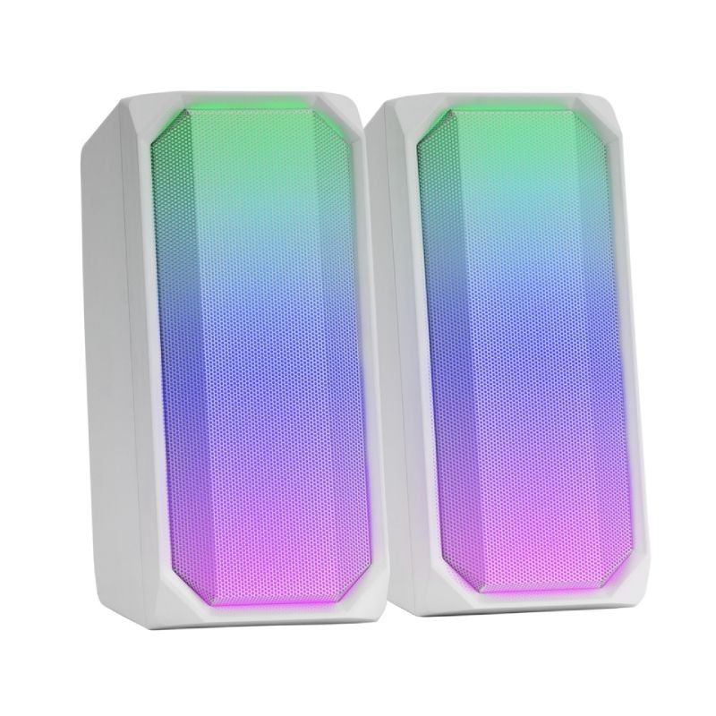 Altavoces con Bluetooth Mars Gaming MSRGBW 15W 2.0 Blancos