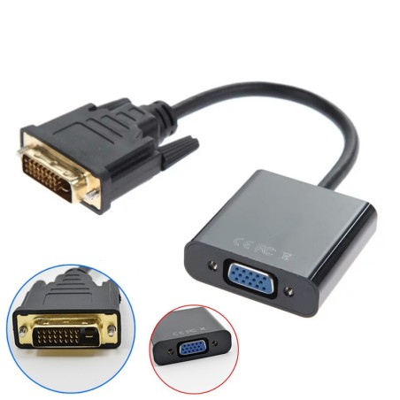 Cable Adaptador DVI-D a VGA M-H 