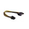 Cable Adaptador Alimentacion Sata a 6 Pines (PCI Express)