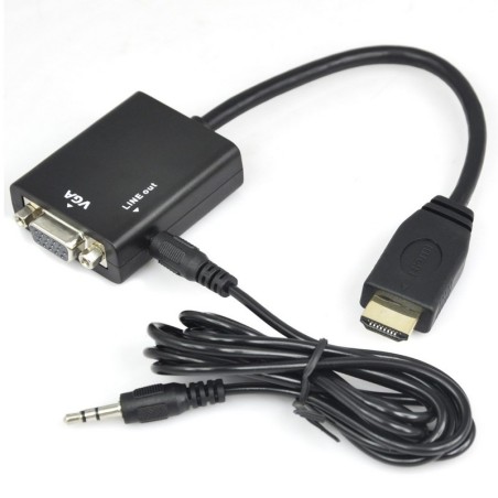 Adaptador HDMI to VGA Con Audio