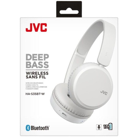 Auriculares Inalámbricos JVC HA-S35BT/ con Micrófono/ Bluetooth/ Blancos