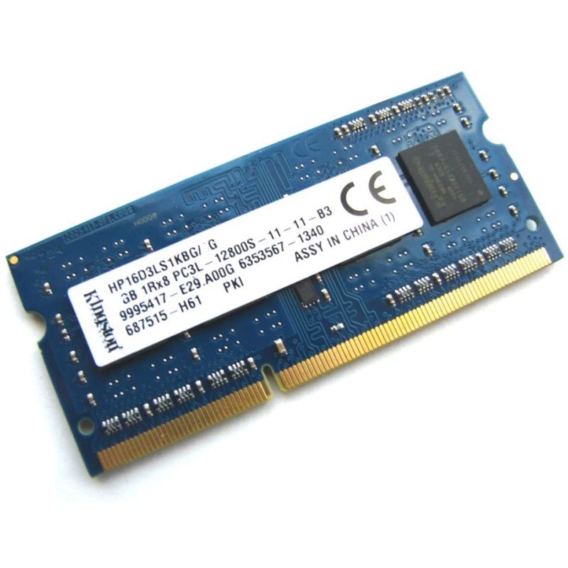 Memoria SODIMM 8Gb DDR3L 1600 PC3 Kingston HP16D3LS1KBGH/8GB