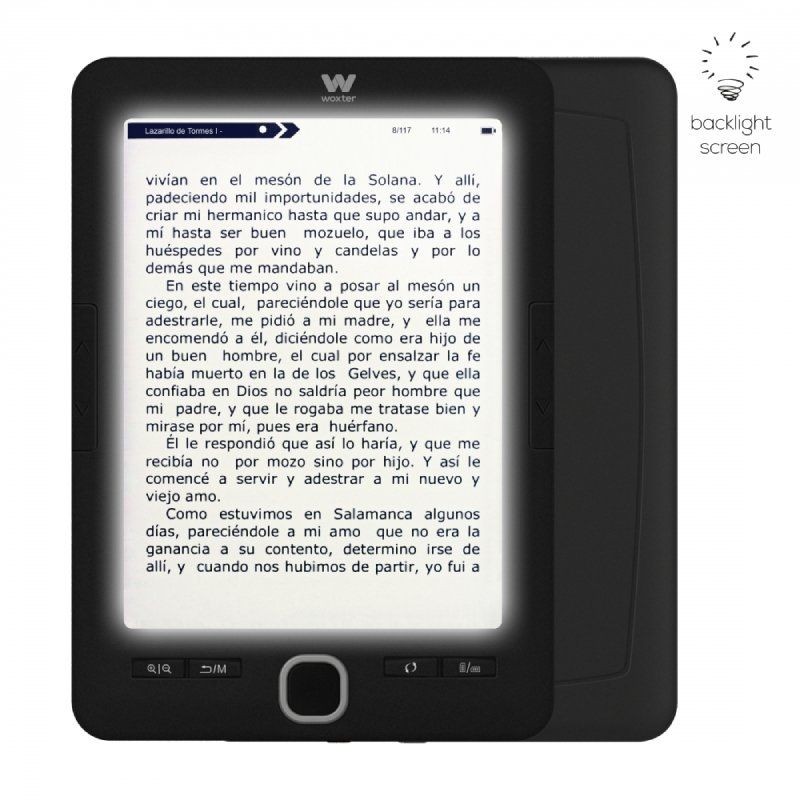 Libro electrónico Ebook Woxter Scriba 195 Paperlight Black/ 6"/ tinta electrónica/ Negro