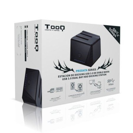 Docking TooQ Doble TQDS-902B USB3.0 