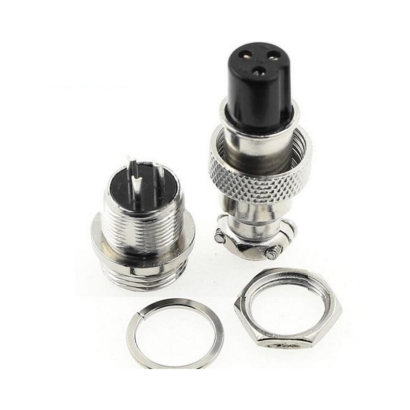 Conector de carga Hoverboard 3 Pines Macho y Hembra