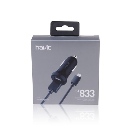 Cargador Mechero MicroUSB Dual 2,1A HV-ST833