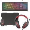 Pack Gaming 4 en 1 Trust Ziva/ Teclado + Ratón + Auriculares + Alfombrilla