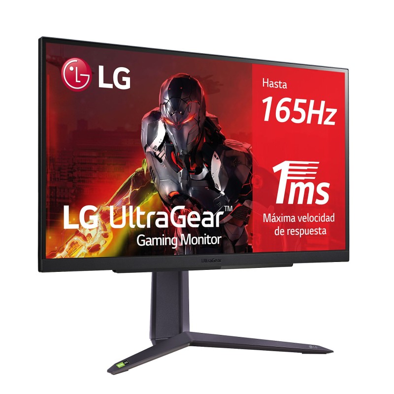 Monitor LG gaming 27GR75Q, 27", QHD, 1 ms, 165 Hz, HDMI x2, DisplayPort 1.4, Negro