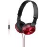 Auricular Sony MDR-ZX310AP Con Microfono Rojo