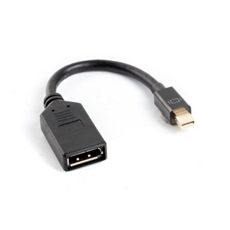 Adaptador Mini Displayport Macho a Displayport Hembra Color Negro