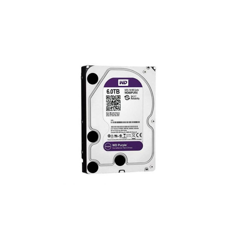 Disco Duro 3,5" Western Digital 6 TB SATA3 Desktop Purple