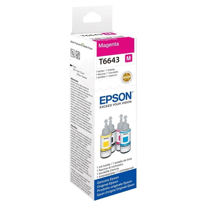 Bote Tinta Epson Original T6643 Magenta