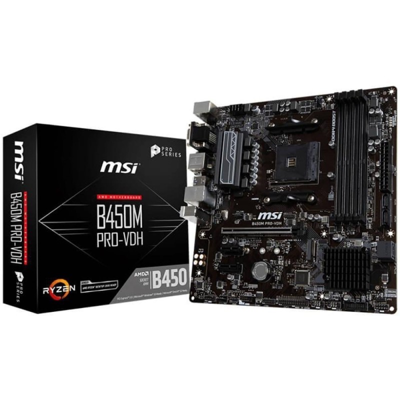 Placa Base AM4 MSI B450M PRO-VDH v2