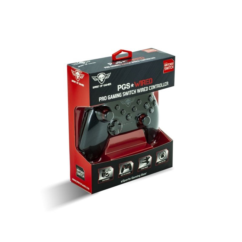 Mando Nintendo Switch Spirit Of Gamer Pro Cable 16 Botones - Cruceta Precisión - 2 Sticks 