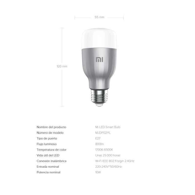 Bombilla Xiaomi Mi LED Smart Bulb 9W WiFi 802,11 B/G/N