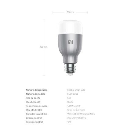 Bombilla Xiaomi Mi LED Smart Bulb 9W WiFi 802,11 B/G/N