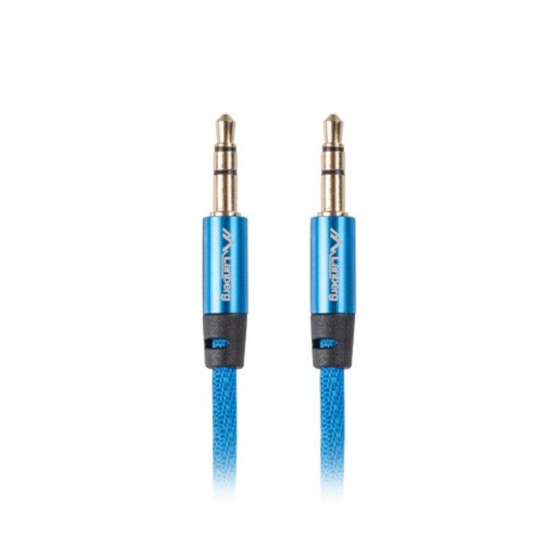 Cable Audio Jack 3,5mm a 3,5mm 1M Chapado oro Cable Trenzado