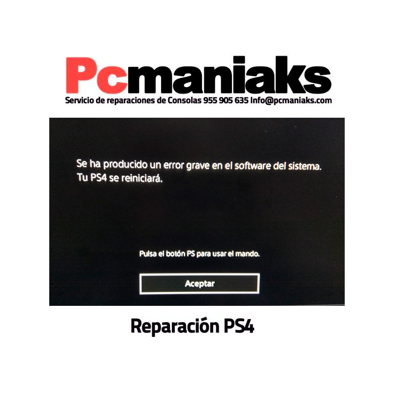 Reparacion error grave en el software del sistema tu ps4