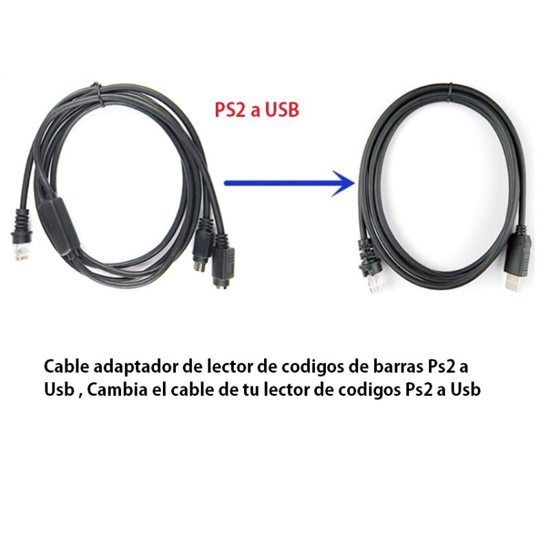 Cable Usb Lector de Codigos de Barras Ps2 Honeywell Metrologic MS7120 MS5145 MS9590 MS9540 MS9520 MS