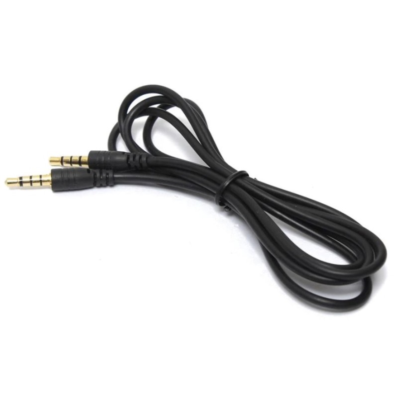 Cable Jack 3,5mm audio y micro m-m 1.2m Negro