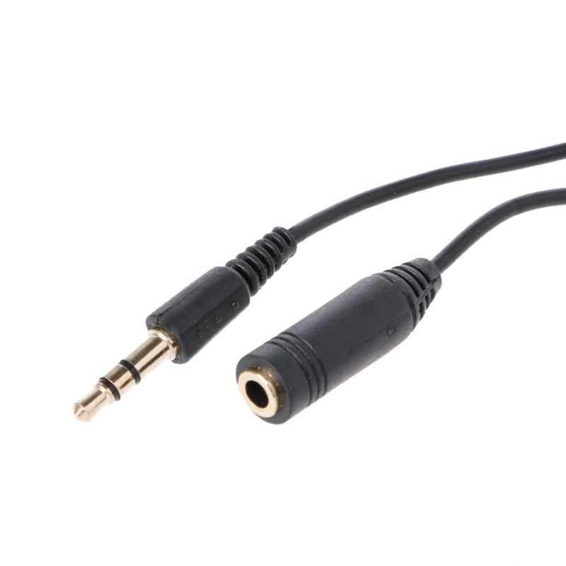 Cable Jack Audio Stereo con Regulador de Volumen macho hembra 1m