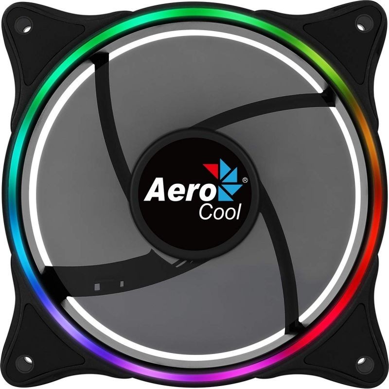 Ventilador Caja Aerocool Eclipse 12 Anillo Led Rgb 12cm 