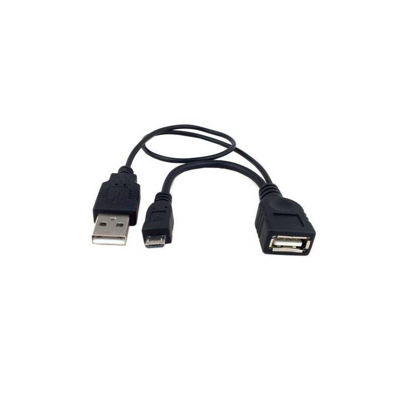 Cable Otg Micro Usb con entrada de Corriente