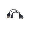 Cable Otg Micro Usb con entrada de Corriente