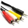 Cable Jack 3,5mm a 3 RCA 1M (Blanco, Rojo, Amarillo)