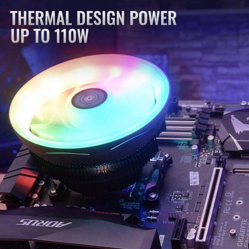 Refrigerador Aerocool Coreplus Aluminio Ventilador 12cm Anillo Led Rgb Amd Intel