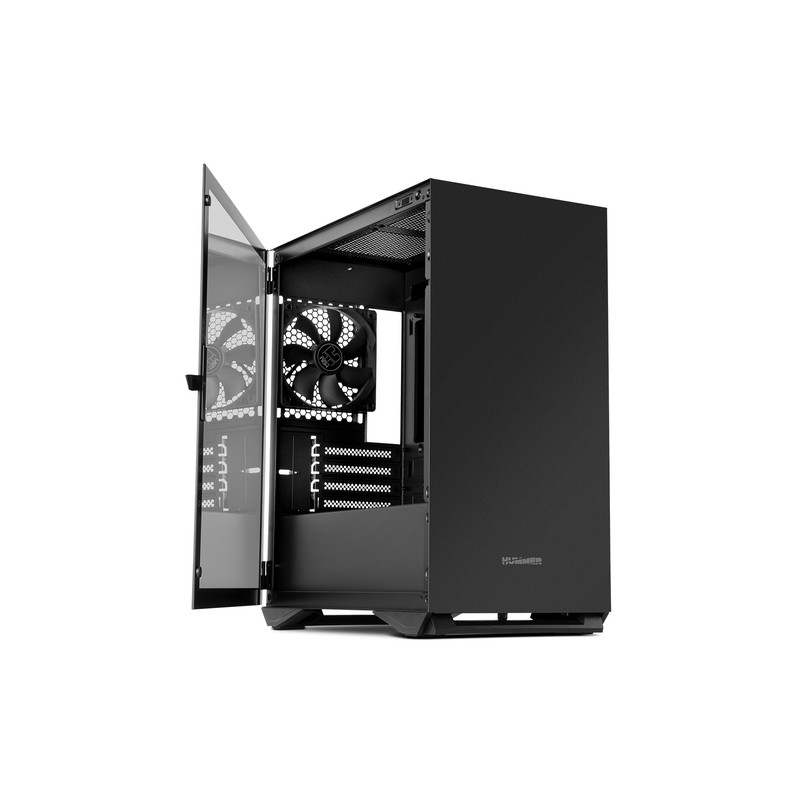Caja Micro ATX NOX Hummer Zero Cristal Templado Negra