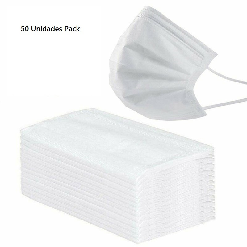 Mascarilla para Niños desechables de 3 capas 50 unidades Blanca
